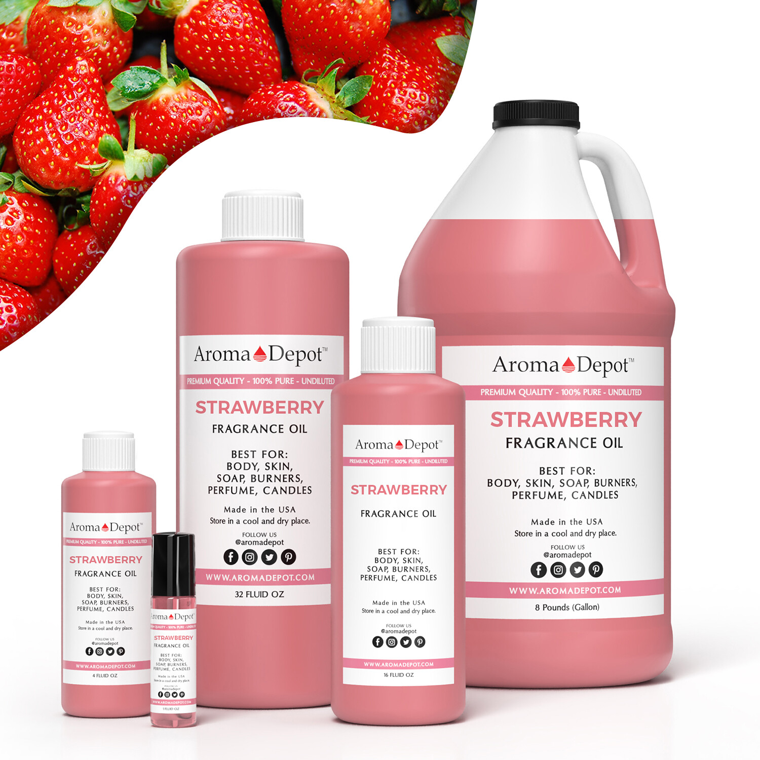 Strawberry Fragrance Oil For Perfume Body Butters Lotions Butters Soaps Candles