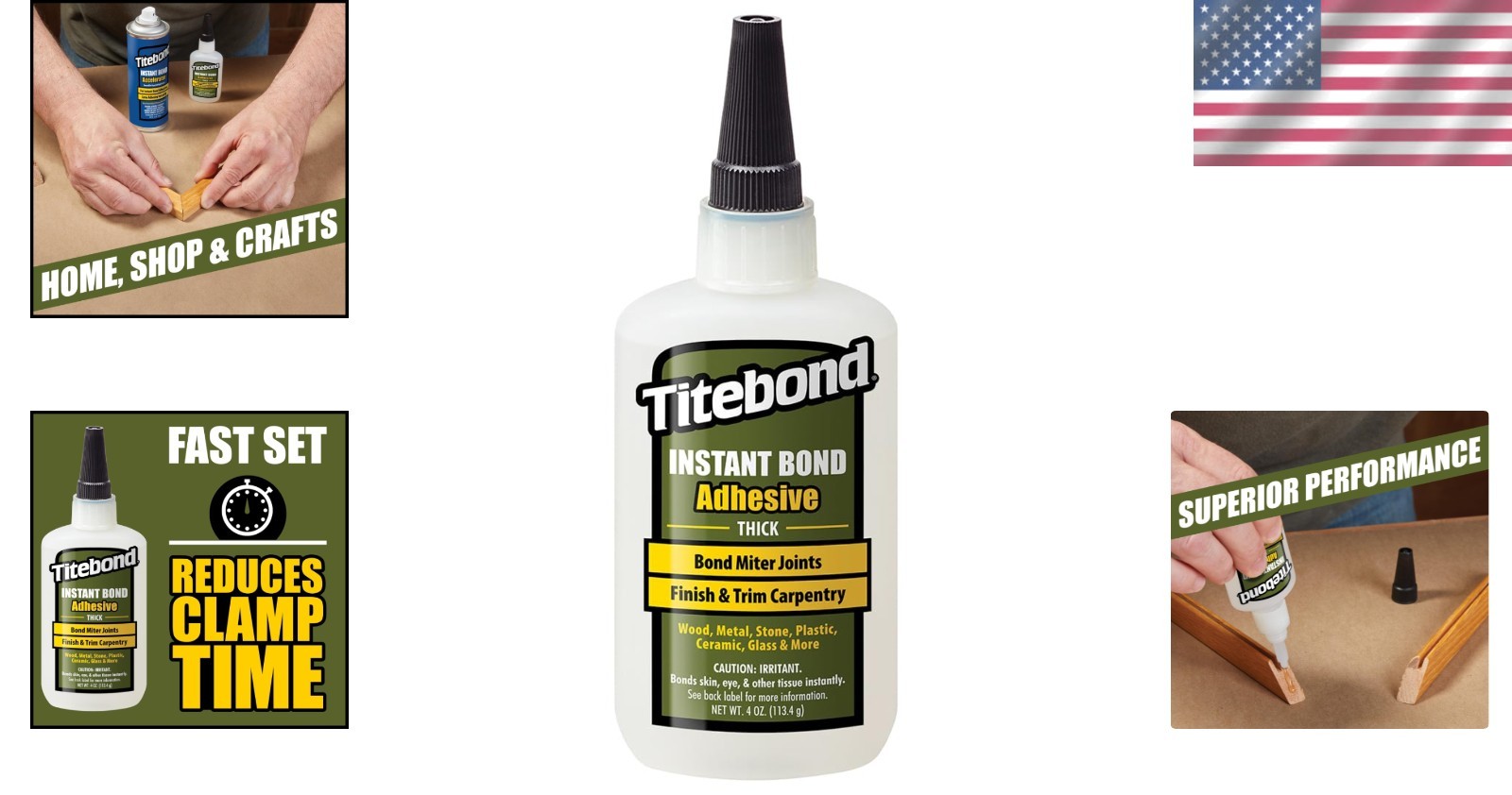 High-Viscosity Wood Glue – Instant Bonding CA Adhesive, 4 Oz for Versatile Use
