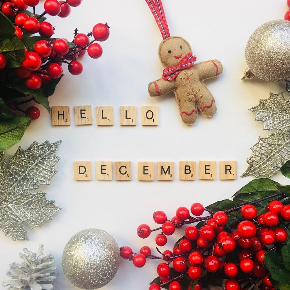200PCS Scrabble Letters for Crafts – Wood Tiles for DIY Gift Decoration