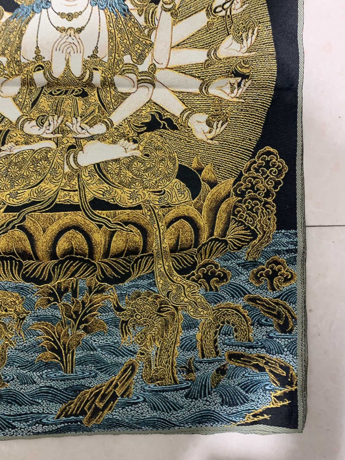 36″ Tibet Tibetan Cloth Silk Samantabhadra Bodhisattva Tangka Thangka Mural 26