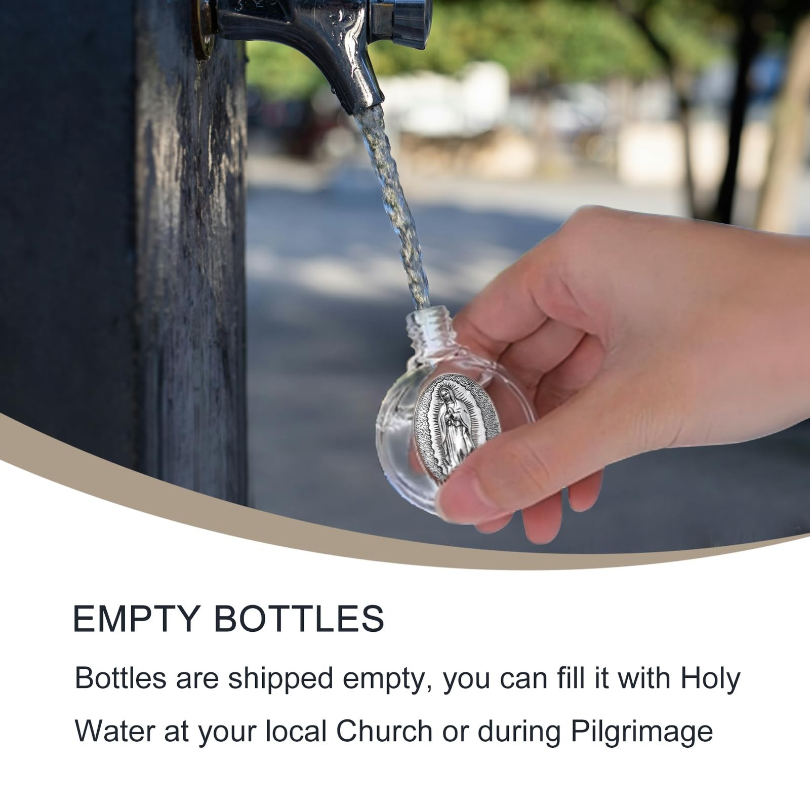 12PCS Glass Holy Water Bottle 0.5 floz Mini Holy Water Container with Embosse…