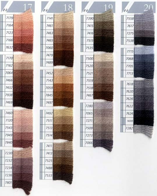 DMC Laine Colbert Tapestry Wool Yarn NEEDLEPOINT 8 yard U-CHOOSE 7400 thru 7999
