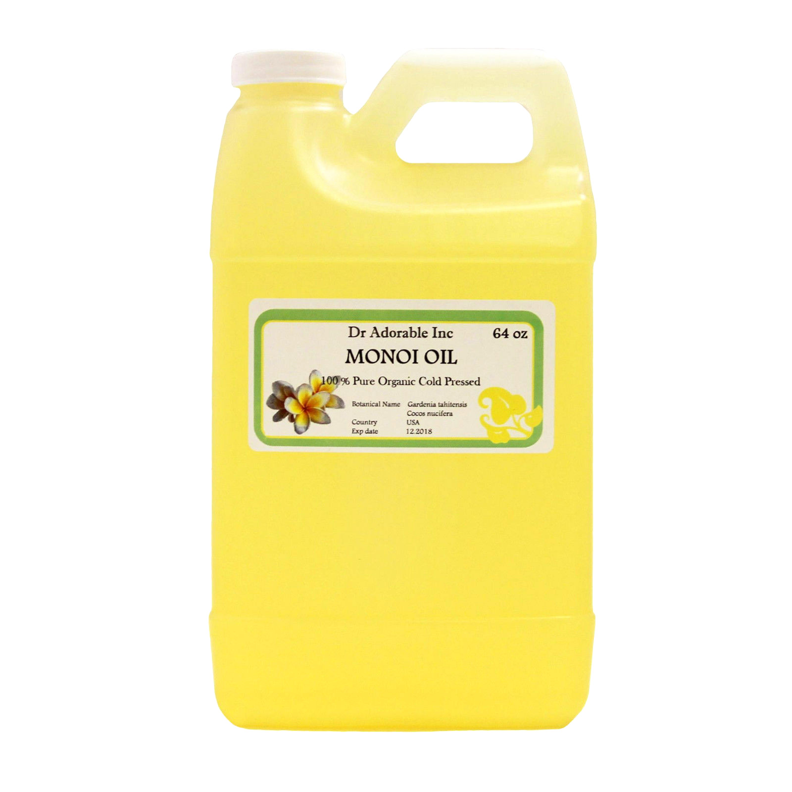 64 Oz Premium Monoi Oil Pure & Organic Skin Body Hair Care Nails Face Health