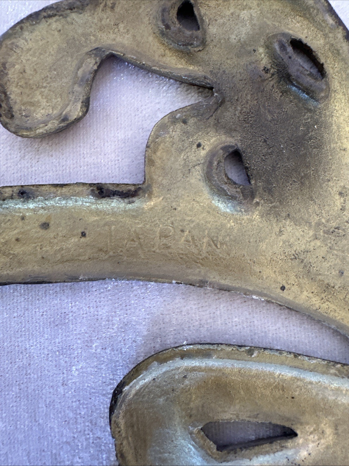 VINTAGE LOT OF 4 BRASS Japan SYMBOL WALL HANGING TRIVET MODERN HOME DECOR