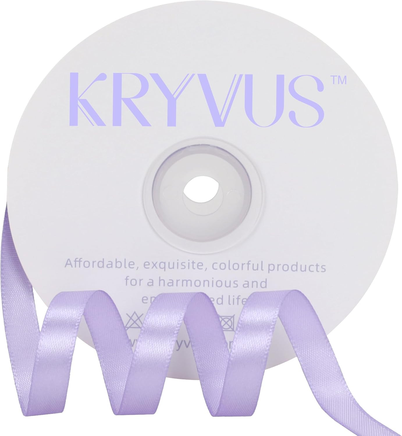 Lavender Satin Ribbon 1/4 Inch X Continuous 25 Yards, Single Face Polyester Ribb