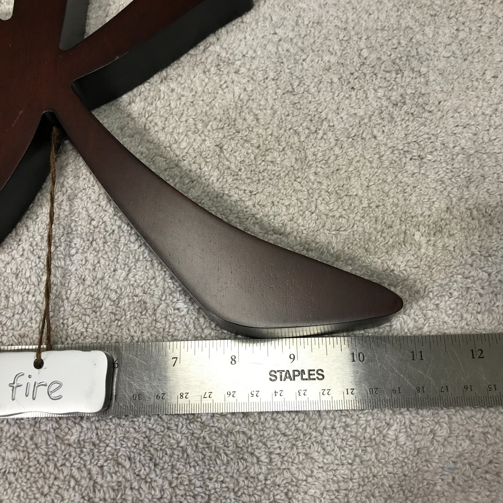 Chinese Character Symbol FIRE Wooden Wall Hanging Michael Alan Designs 2004