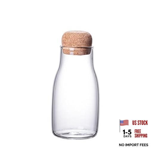 Glass Jars with Cork Lids, Candy Jar with Lid, Coffee jar for 150ml/5.07oz