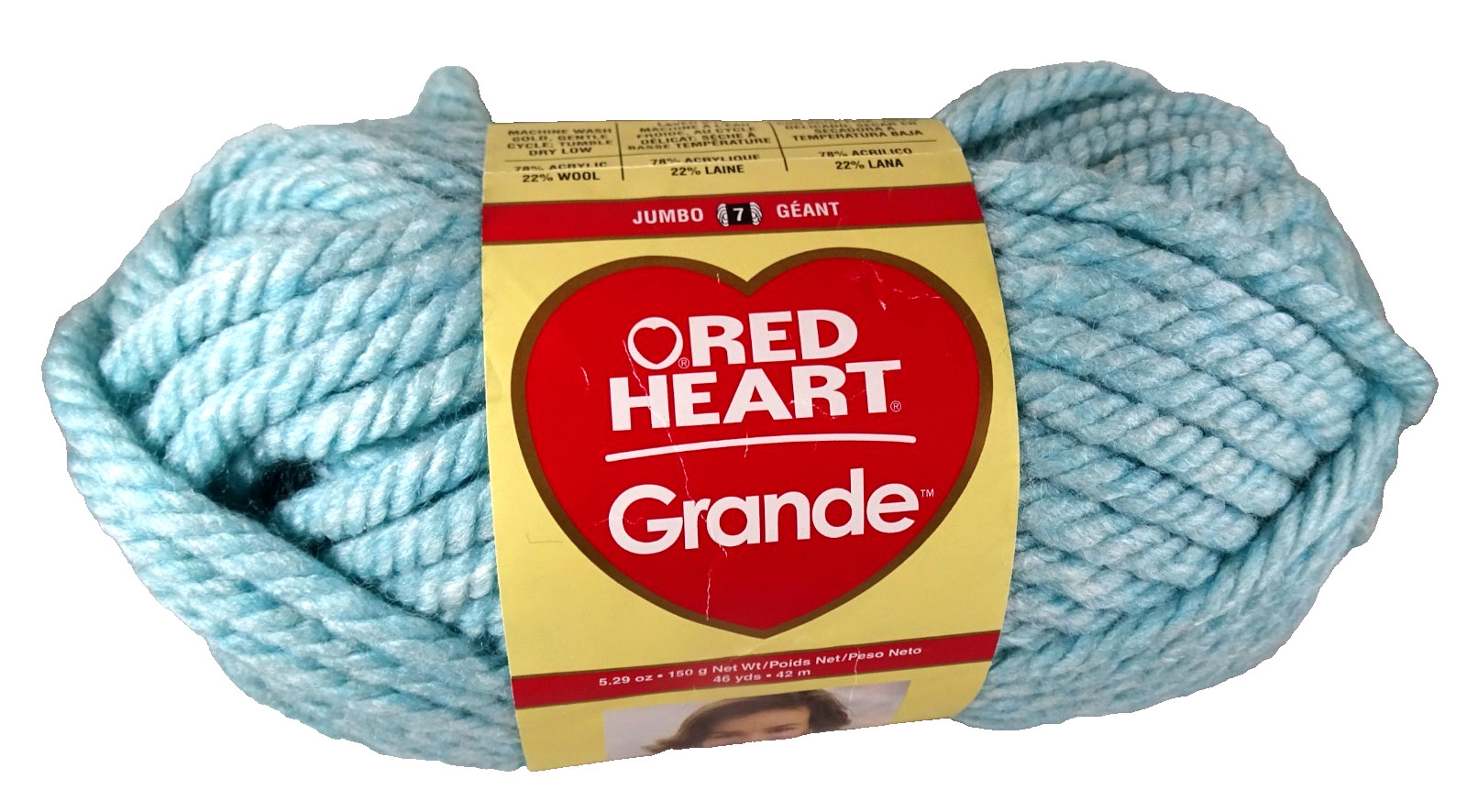 Red Heart Yarn Grande Wintergreen Wool Blend Knit Crochet Craft