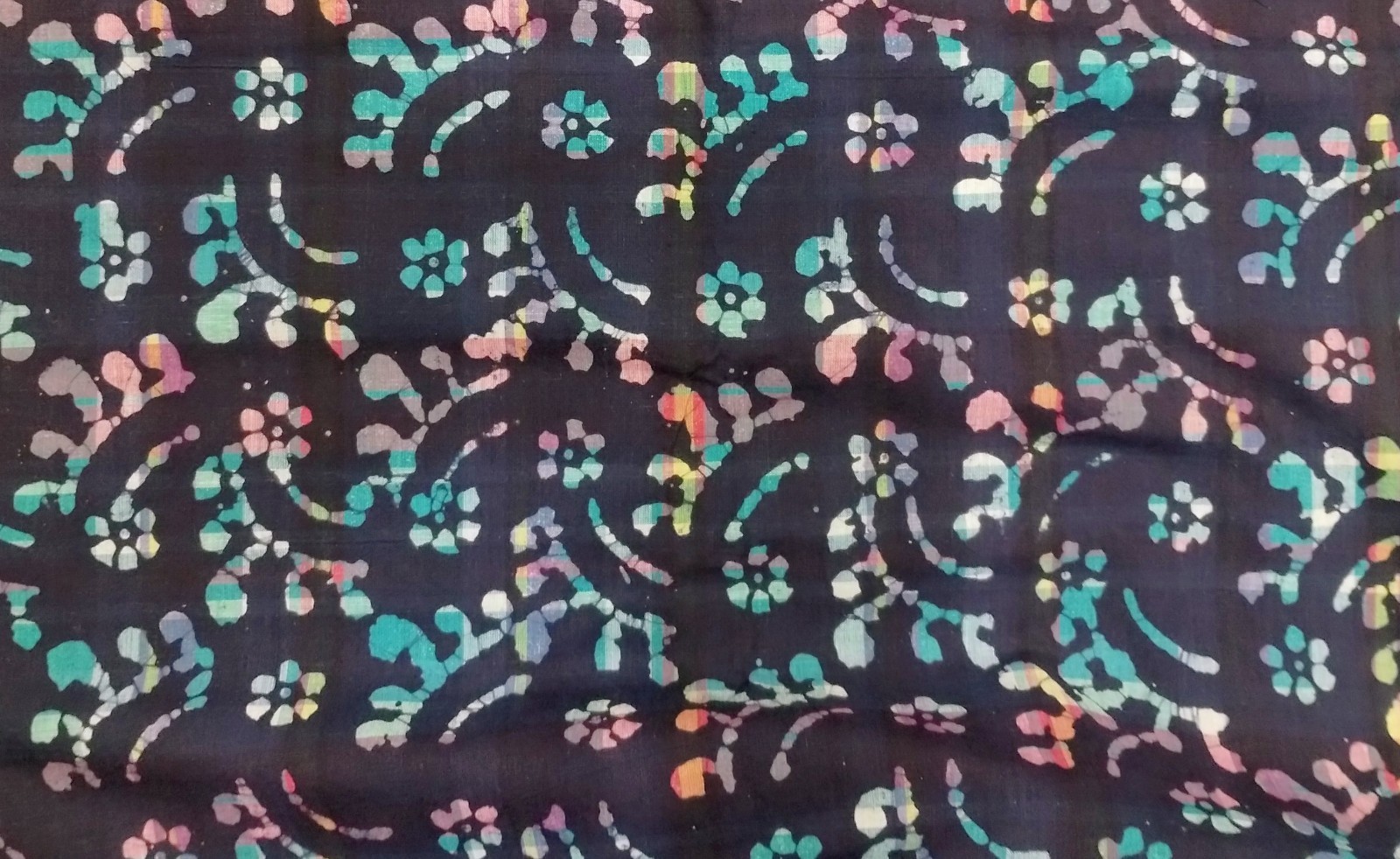 Multicolor Batik Floral/ Abstract Design Cotton fabric up to 45′ wide