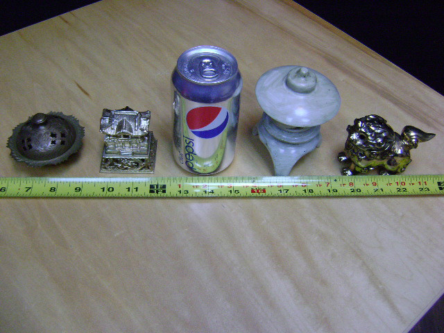 LOT OF CHINESE ASIAN INCENSE BURNERS CANDLE HOLDERS ACCESSORIES