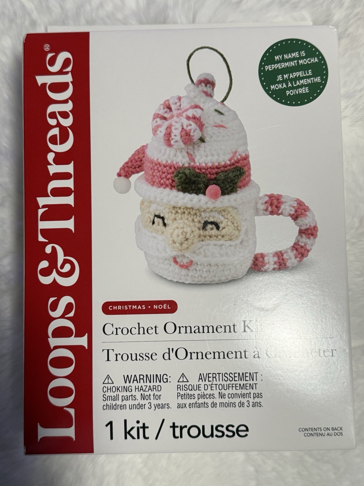 Loops And Threads Crochet Ornament Kit Lot Of 3 Peppermint Mocha Nutty Latte Kri