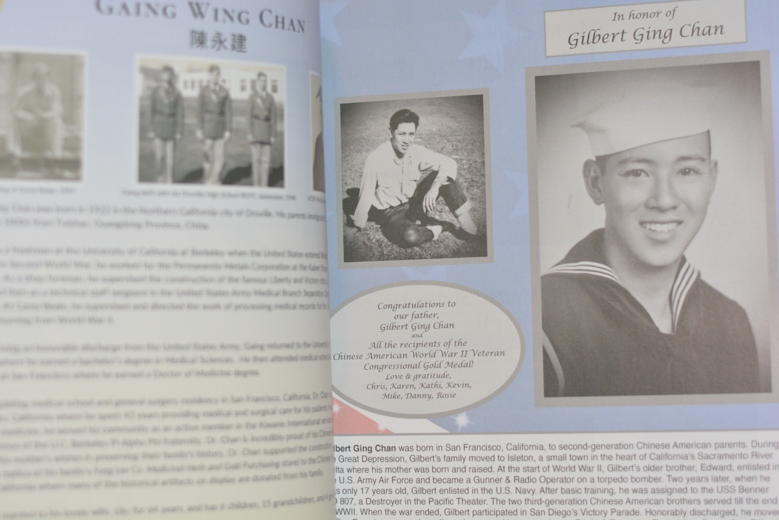 National Recognition for Commendable Patriotism & Honor: Chinese American Vol. 1