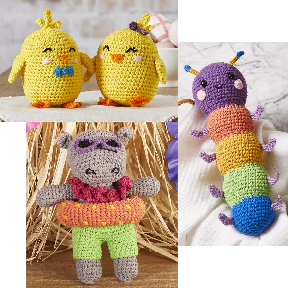 Herrschners® Spring Crew Ami Pack-Set of 3 Crochet Kit