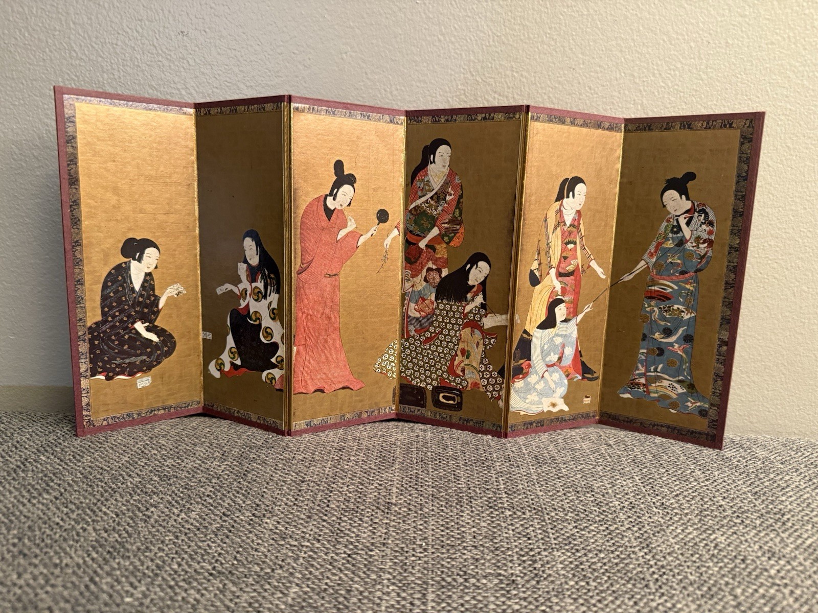 Miniature Matsu-Ura Folding screens, Table Top Size