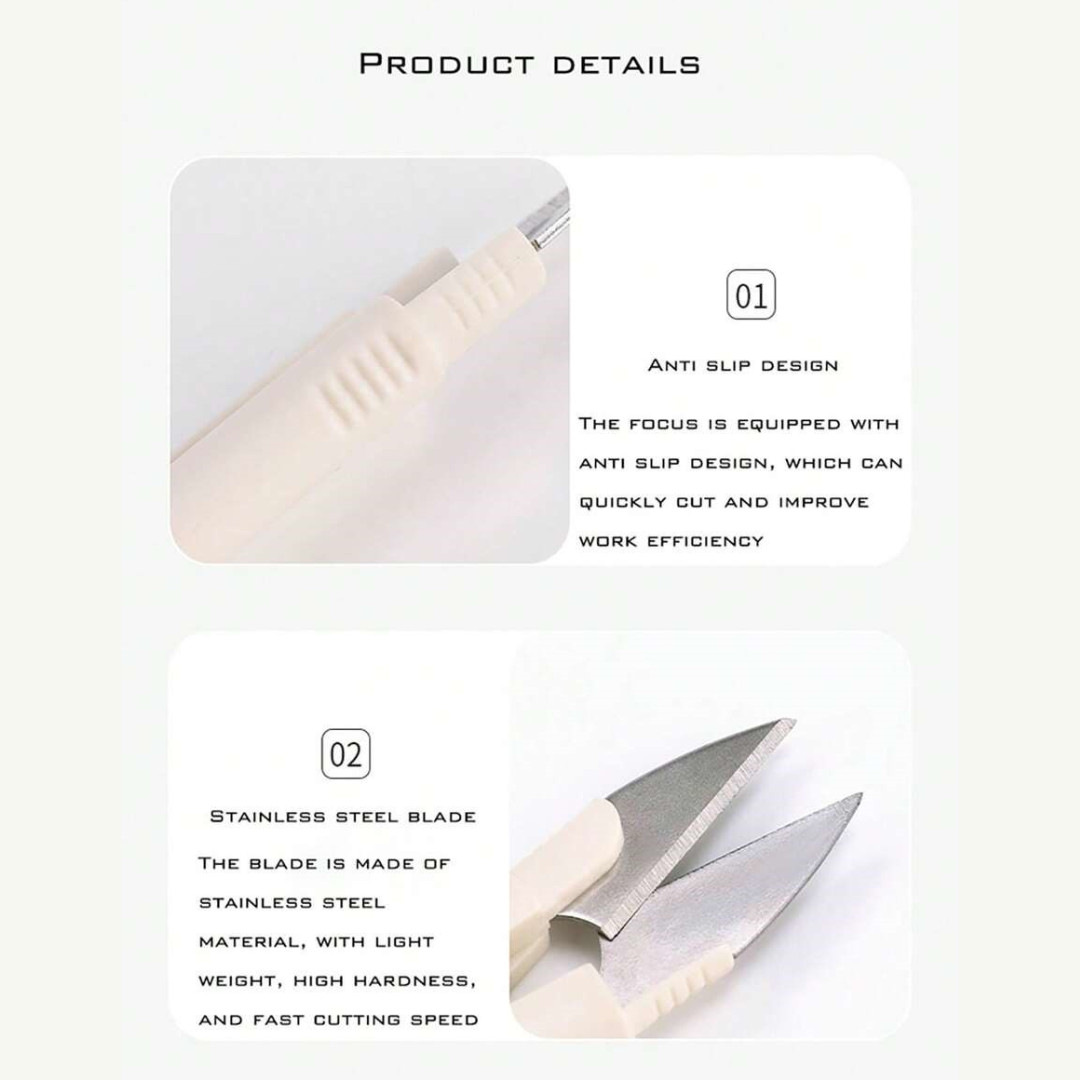 Sewing Scissors Small with Lid Thread Snip Scissors Stainless Steel Craft 1 pc
