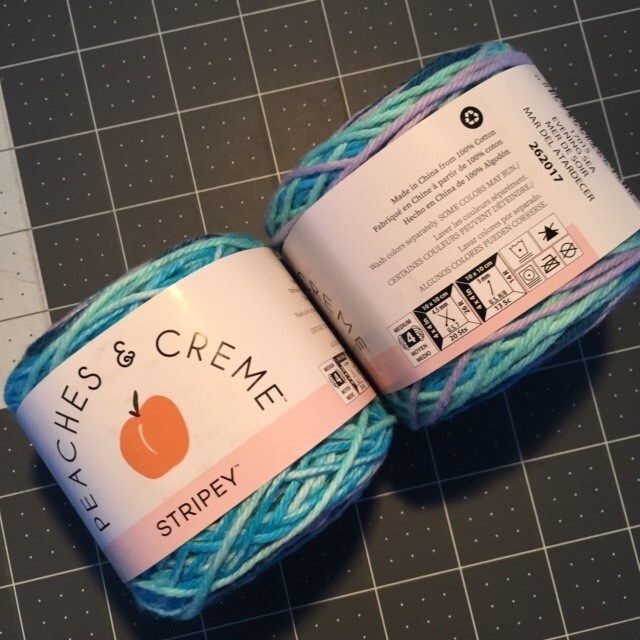 #13 ONE Lot of 2 Peaches n Cream Yarn 204 yds 4 oz 100% Cotton Evening Sea