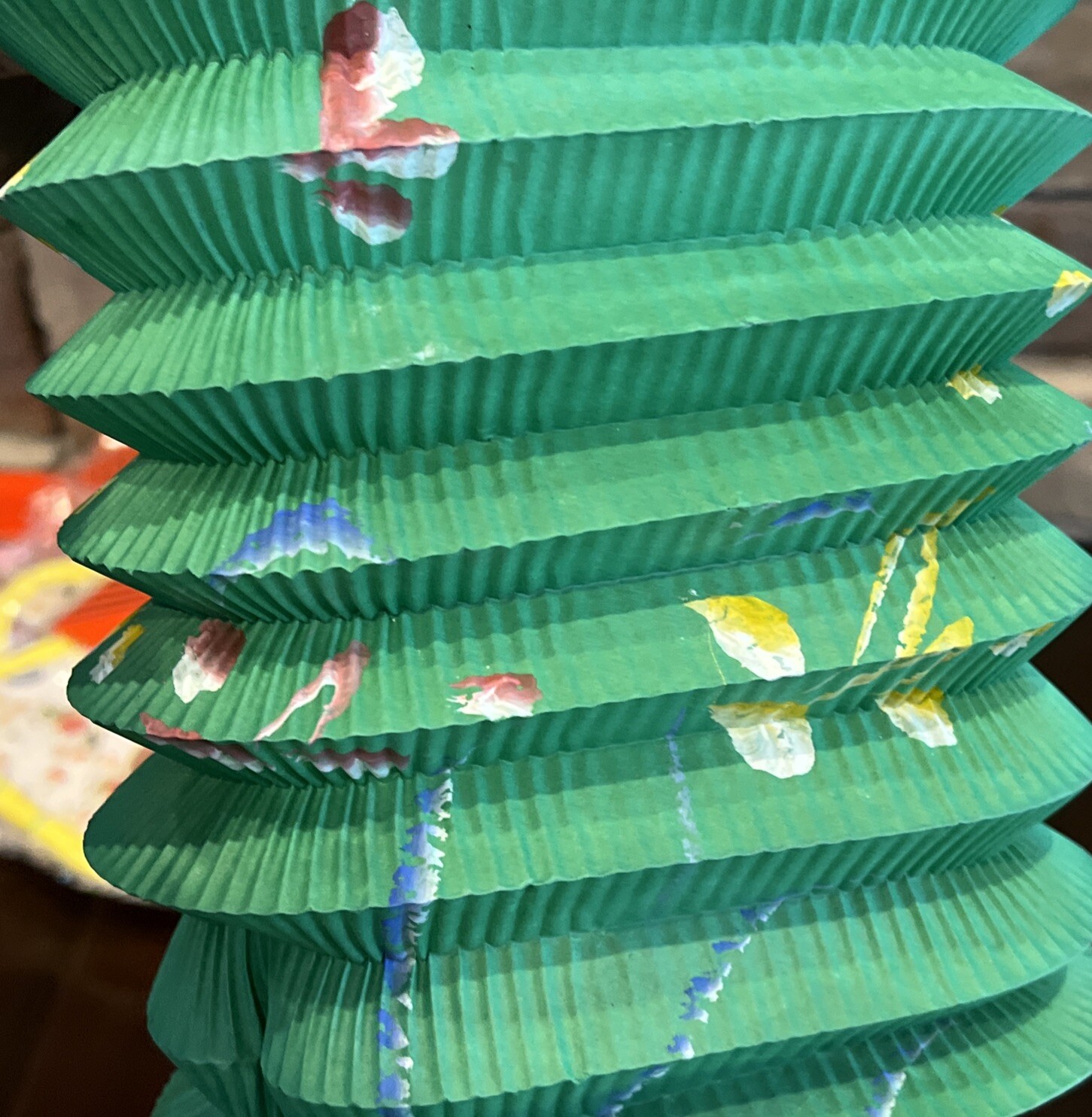 Vintage Small Chinese Paper Lanterns Butterflies & Flowers Sealed Lot Of 8