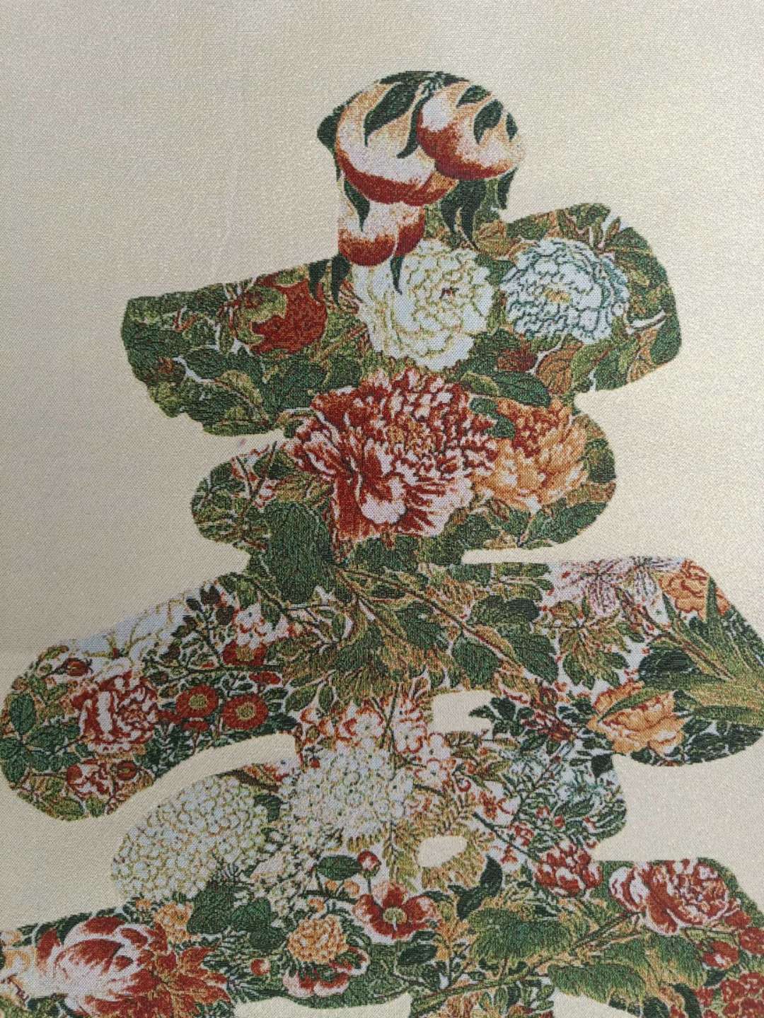 36″ Chinese Cloth Silk Characters Longevity Painting Mural Home Decoration 2685