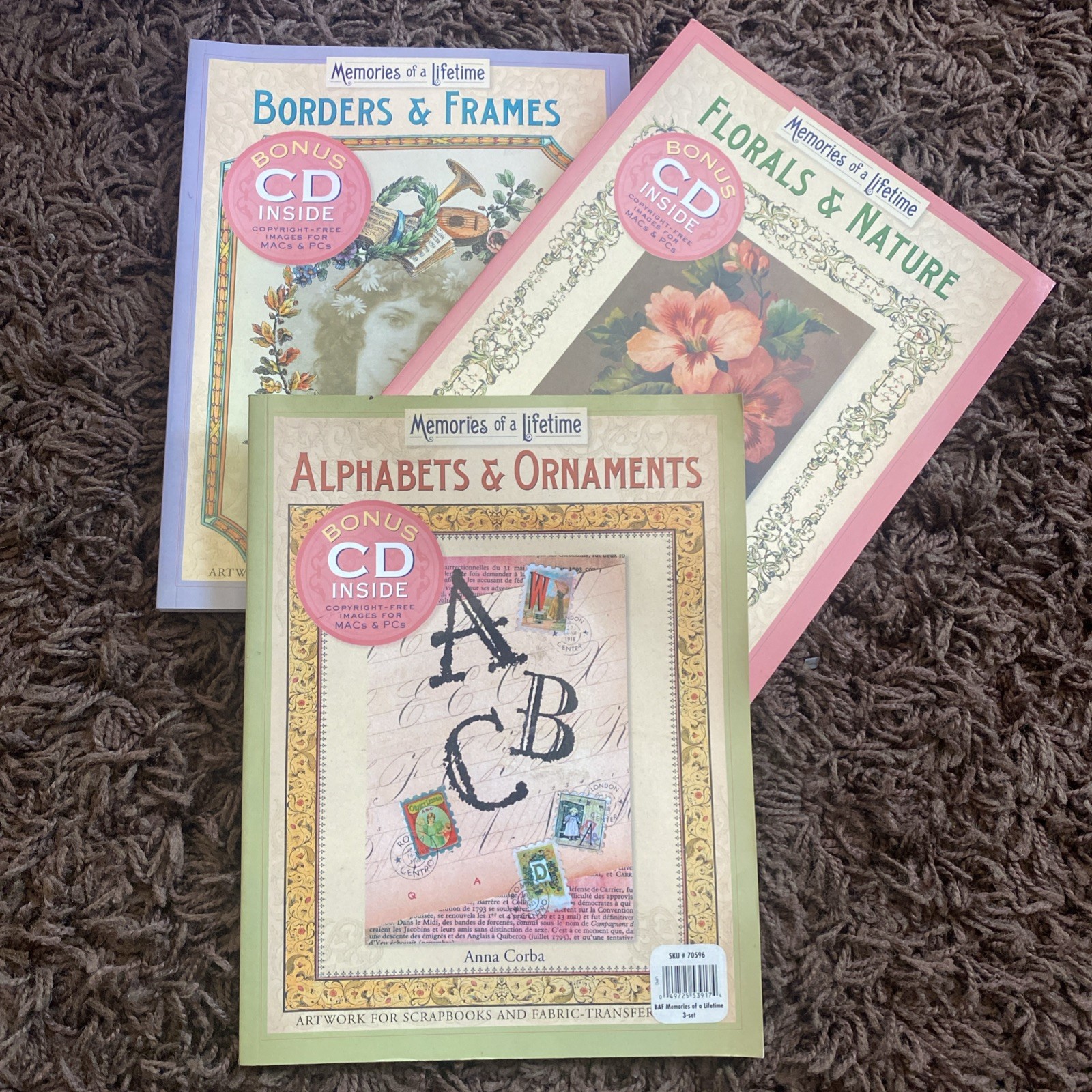 3 Memories of a Lifetime Craft Books w/ CD Artwork Scrapbooks