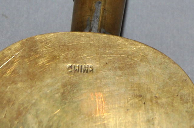 ANTIQUE VINTAGE CHINESE BRASS FAUX GEMSTONE COAL SILK IRON