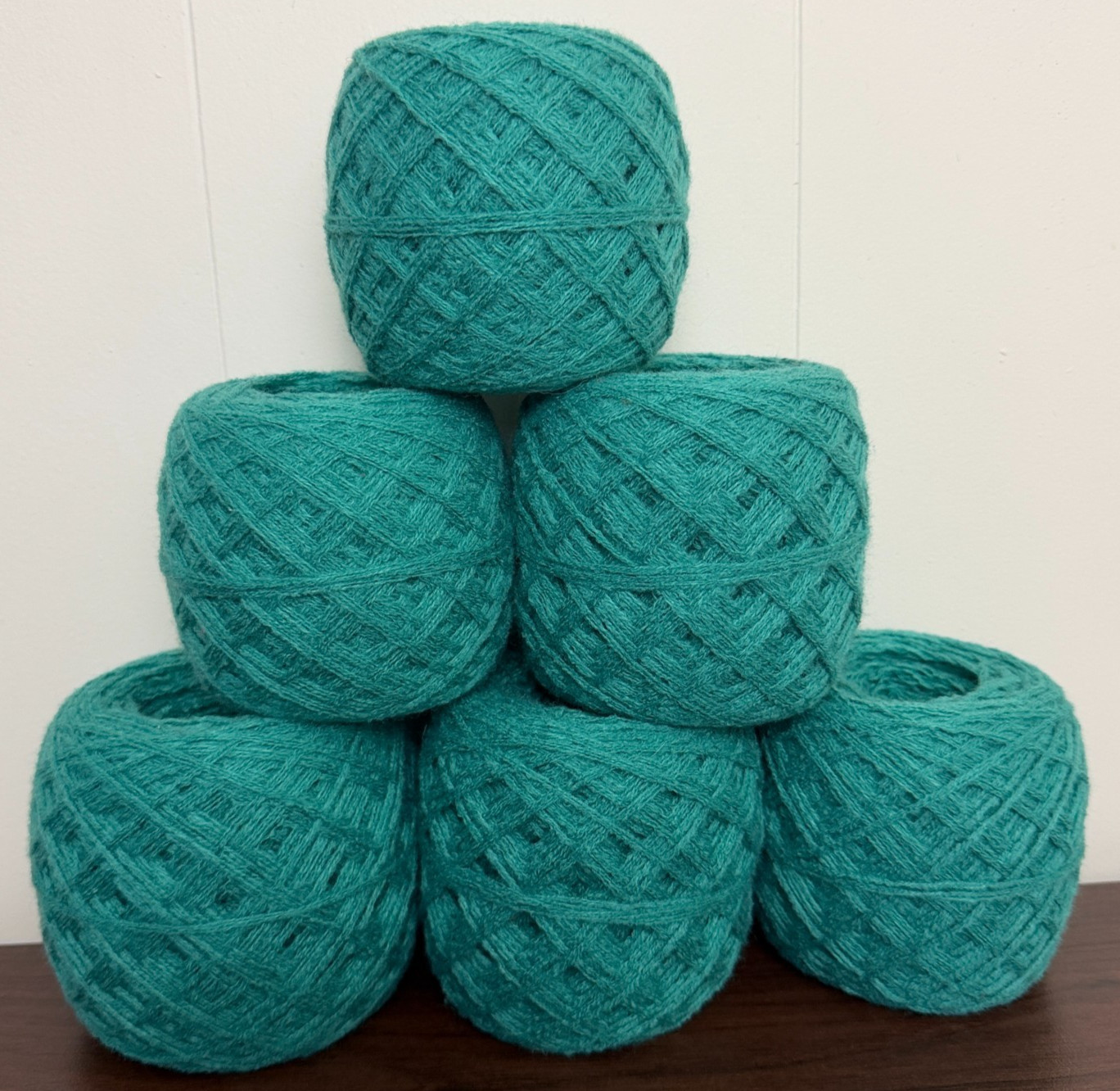 Reclaimed Acrylic Blend DK Yarn 911 Yds Teal Green 398g (6 Cakes)