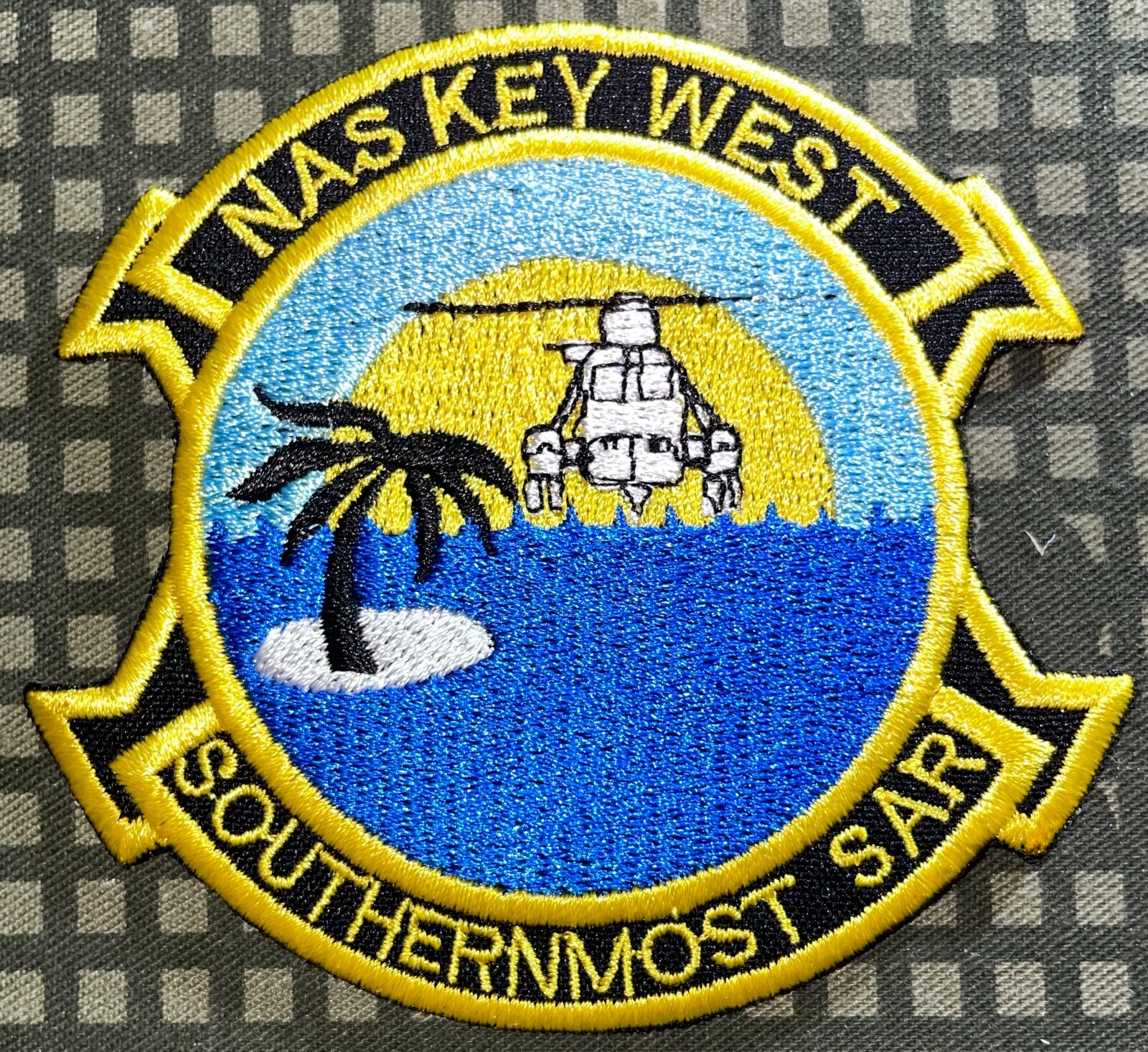 USN NAS Key West Southernmost SAR Patch Hook & Iron-On Repro New A218