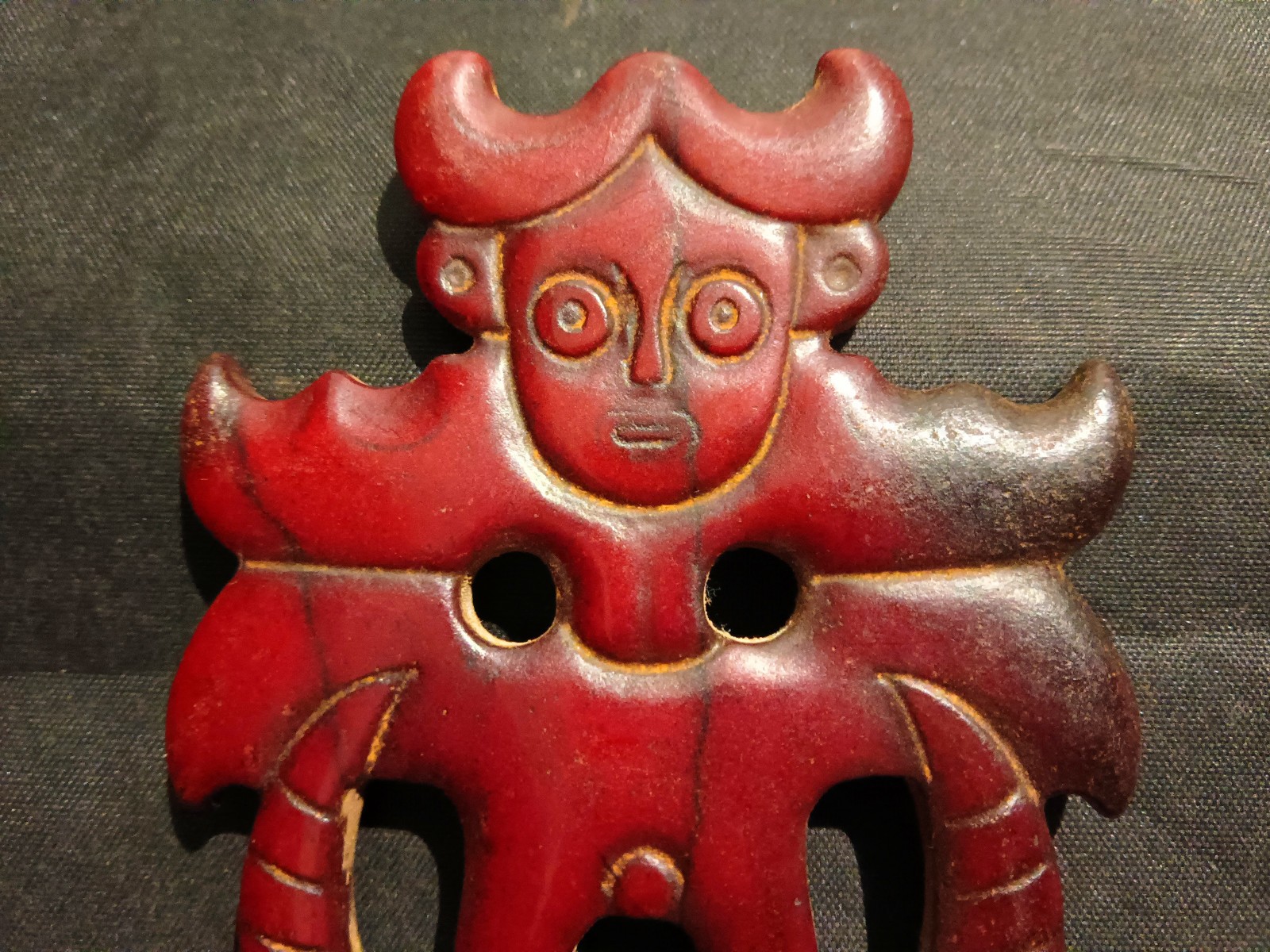 Good Quality Large Chinese Jade Hand Carved *Figure* 2Faces Plaque