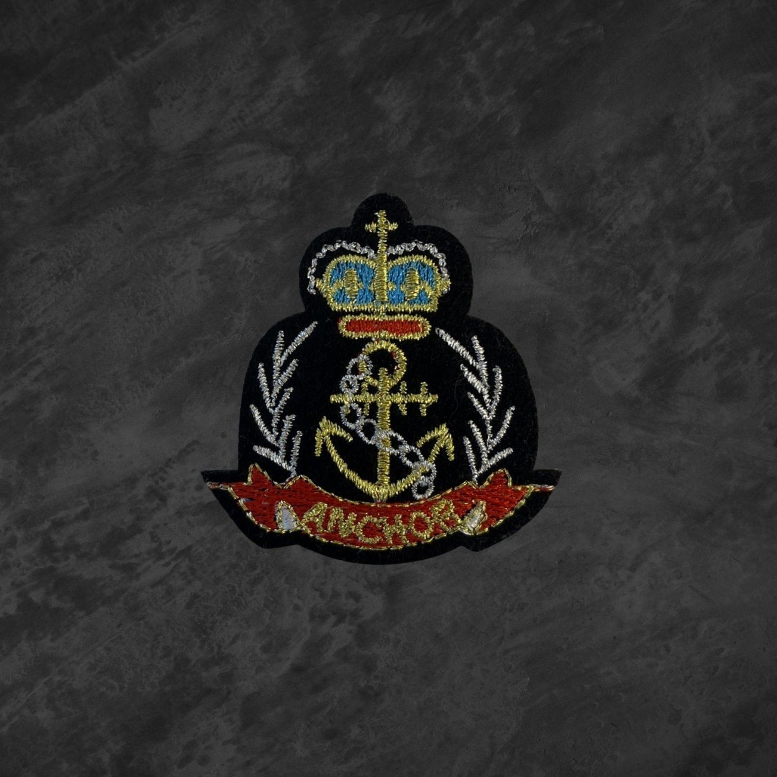 United Kingdom Royal Navy Anchor Patch Iron On Embroidered Badge