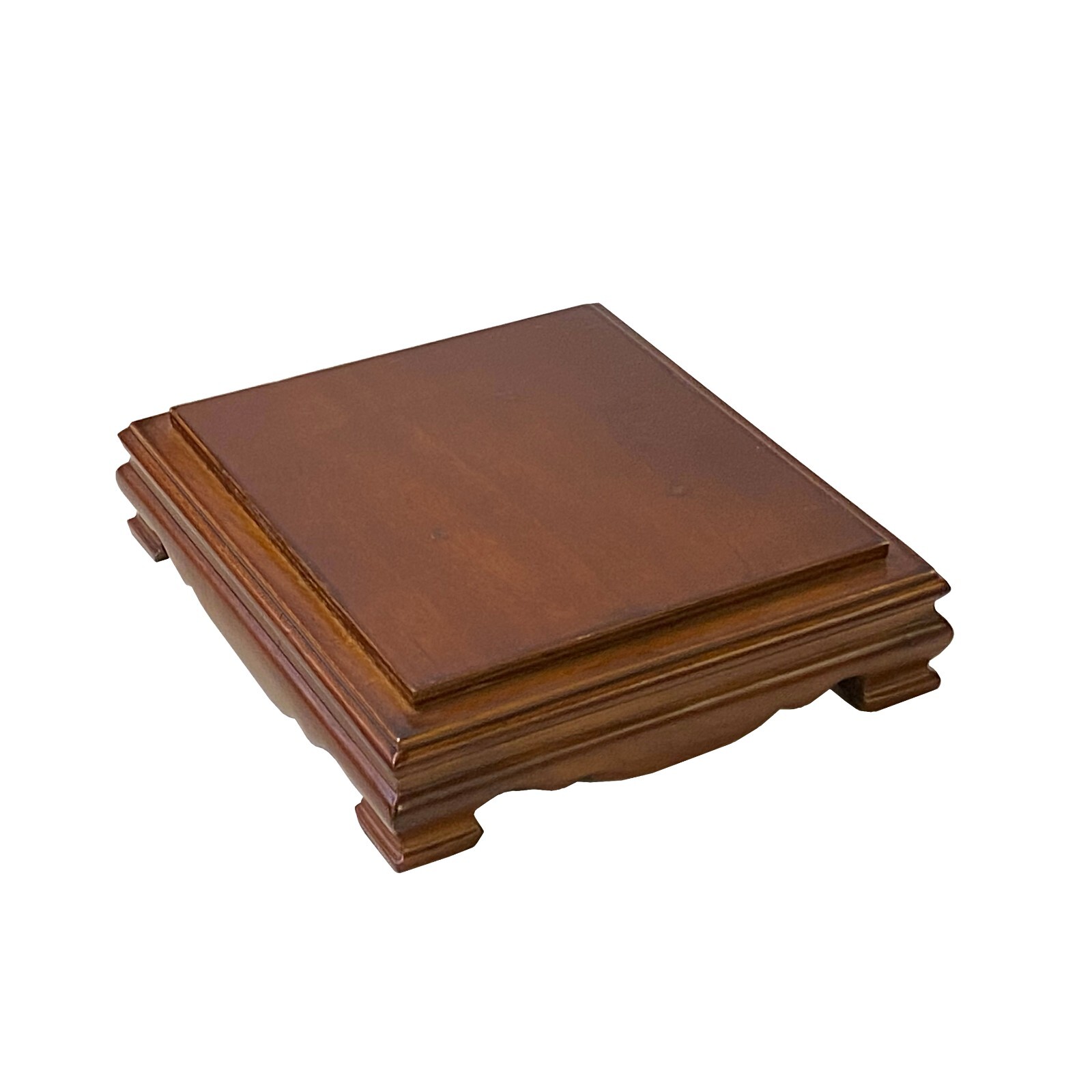 7.5″ Oriental Brown Wood Rectangular Table Top Stand Riser ws2946
