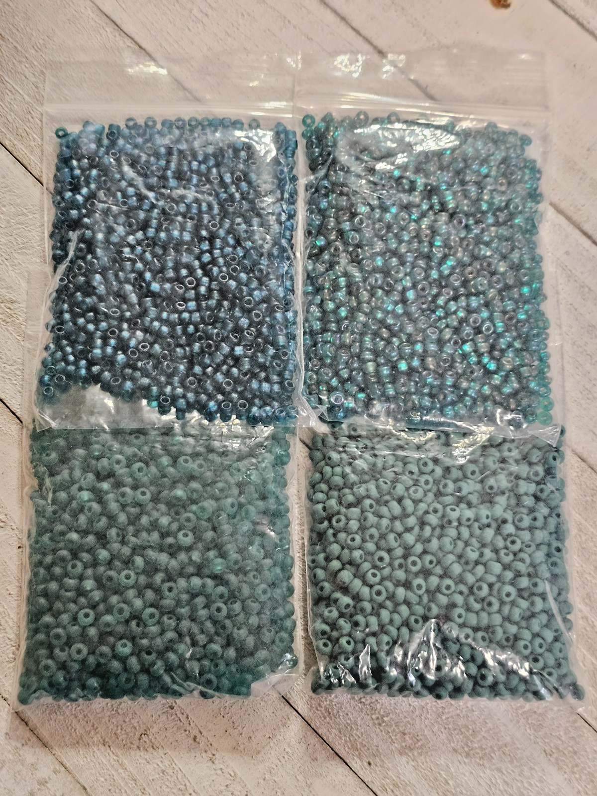 6/0 Czech Glass Seed Beads 60g 70g Bags Teal Blue Green Lot Jewelry Supplies