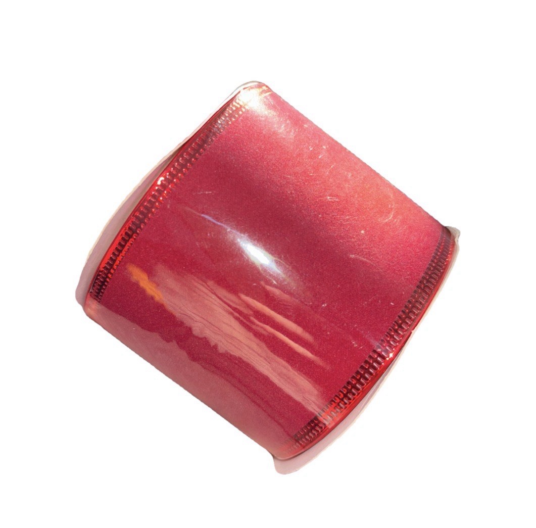 Solid Red Wire-Edged Ribbon—(NEW)—SHIPS IN 24 HRS