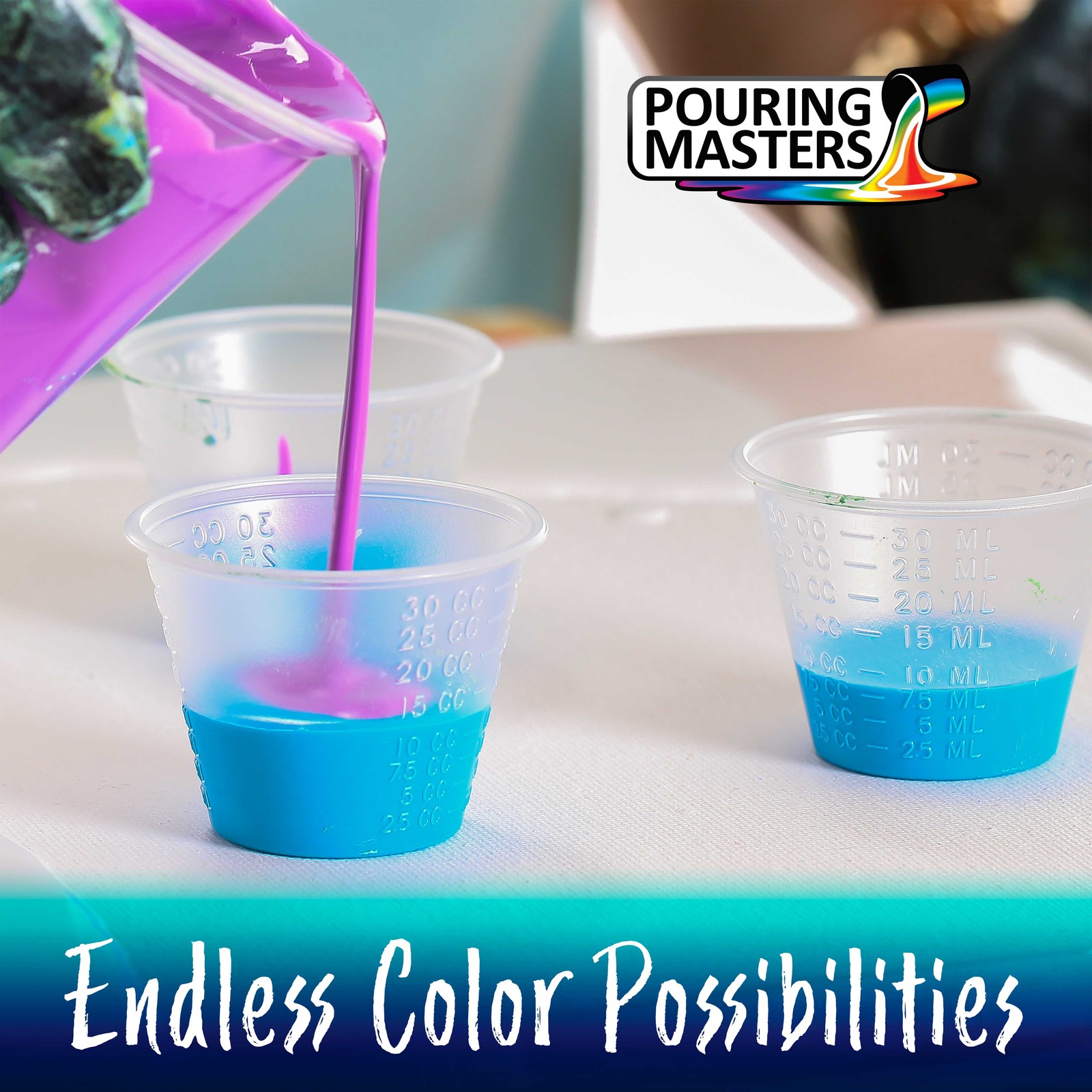 Pouring Masters Lemon Yellow 8-Ounce Bottle of Water-Based Acrylic Pouring Paint