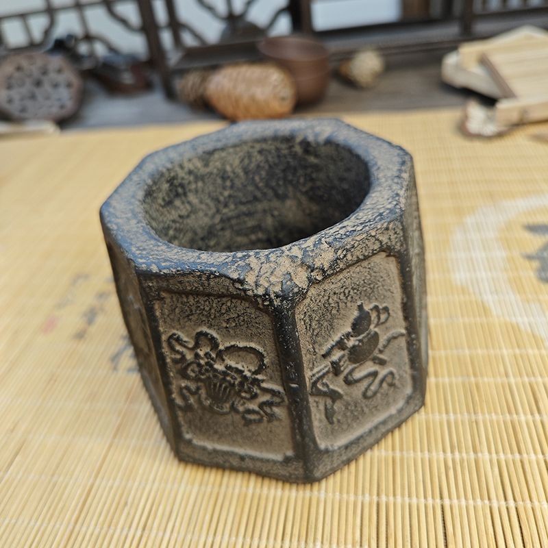 New Stone-like Ashtray Classic Chinese Art Storage Tea Canister