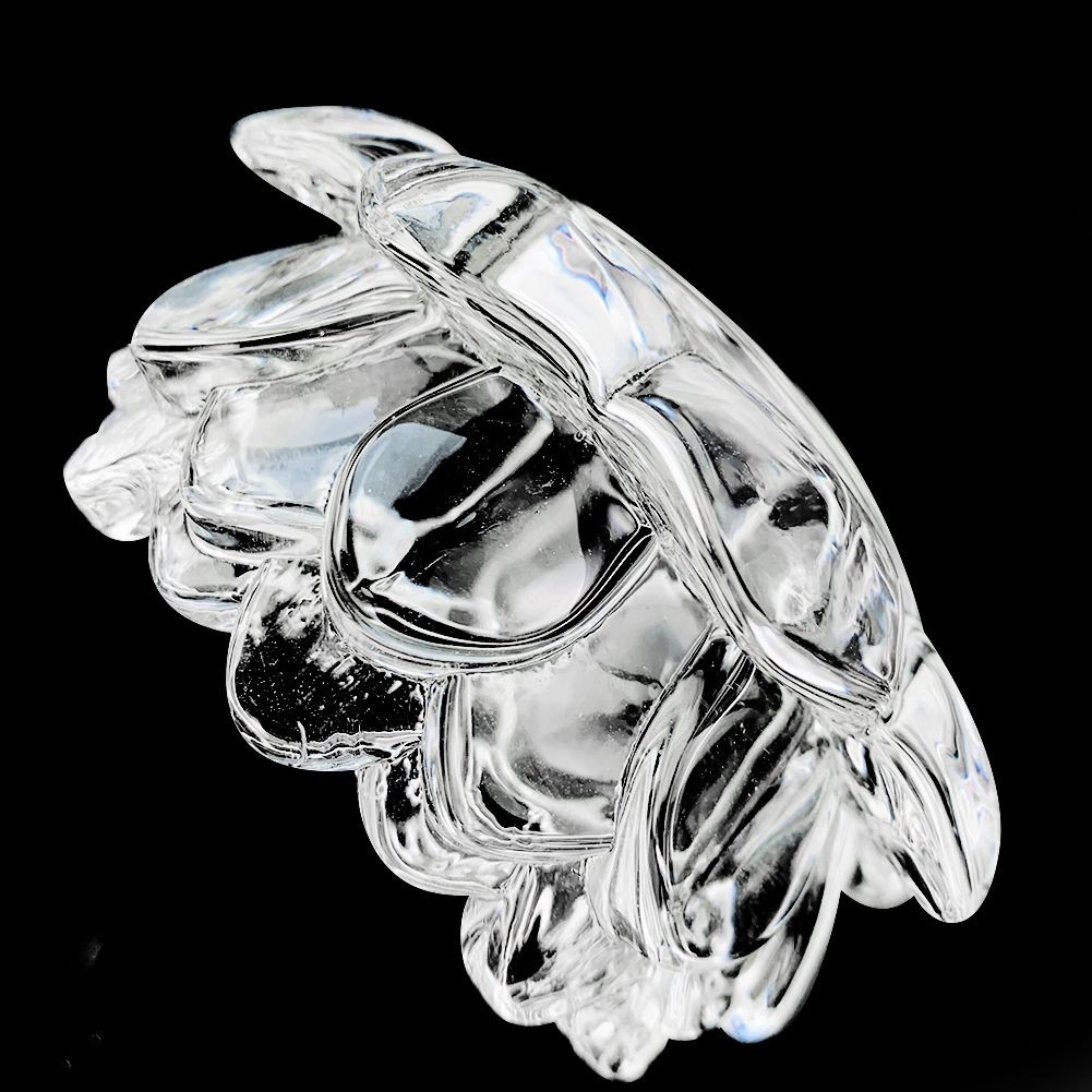 Crystal Lotus Candle Holder Ashtray with Glass Base Aromatherapy Display Stand
