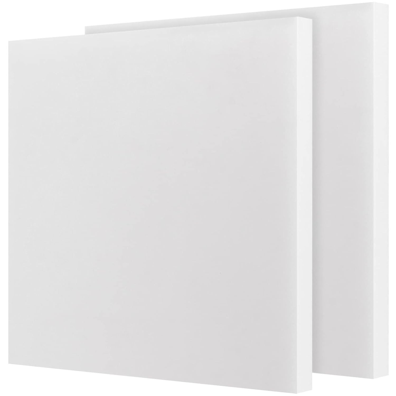 JOIKIT 2 PCS 10 x 10 x 1 Inch UHMW Sheets, Ultra High Molecular Weight White