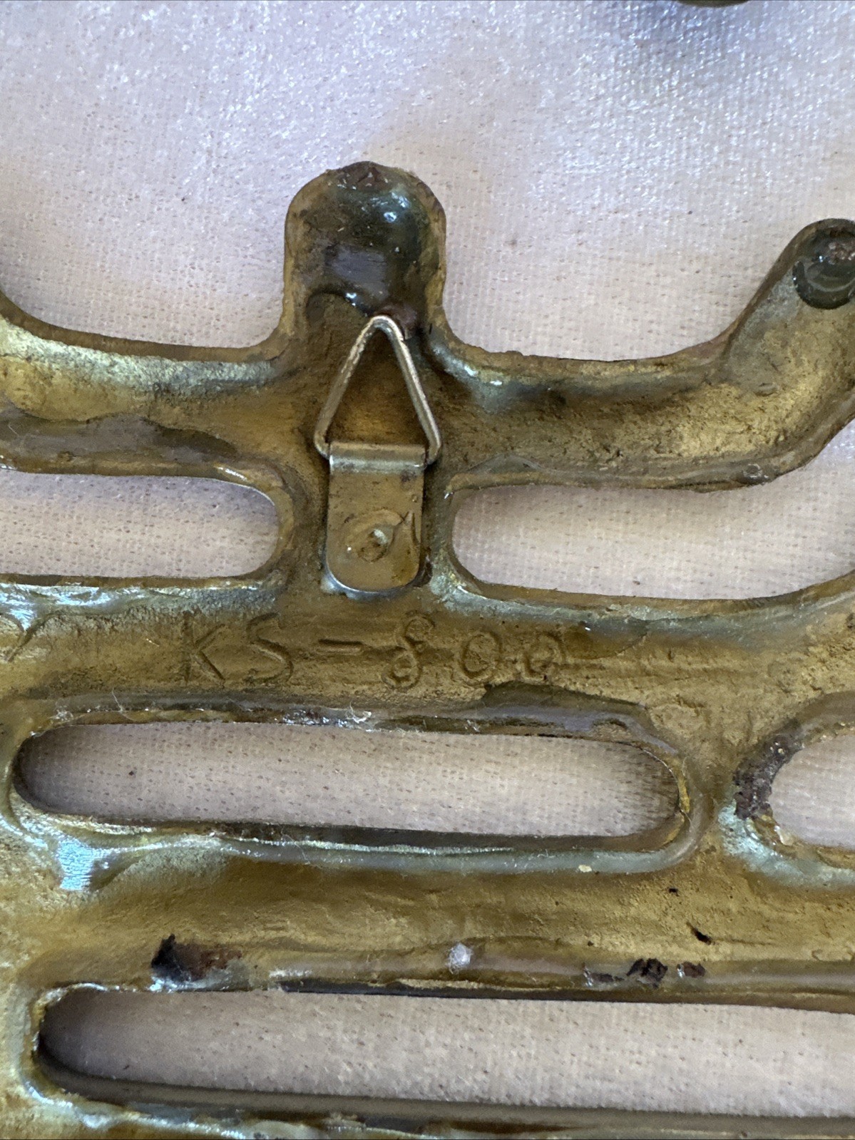 VINTAGE LOT OF 4 BRASS Japan SYMBOL WALL HANGING TRIVET MODERN HOME DECOR