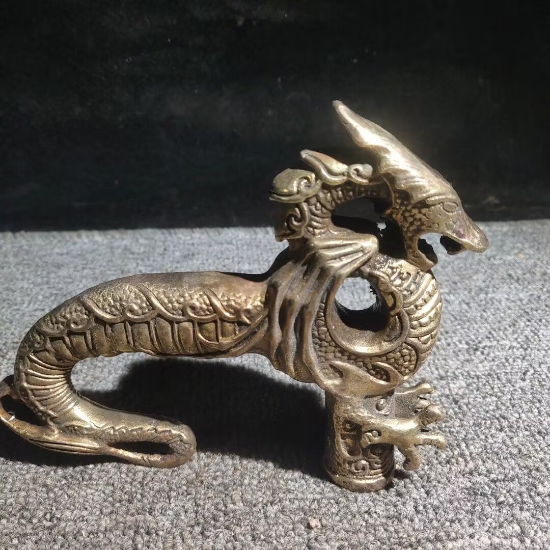 Dragon Statue Walking Stick Cane Handle Top Head Topper Hand Grip Collect