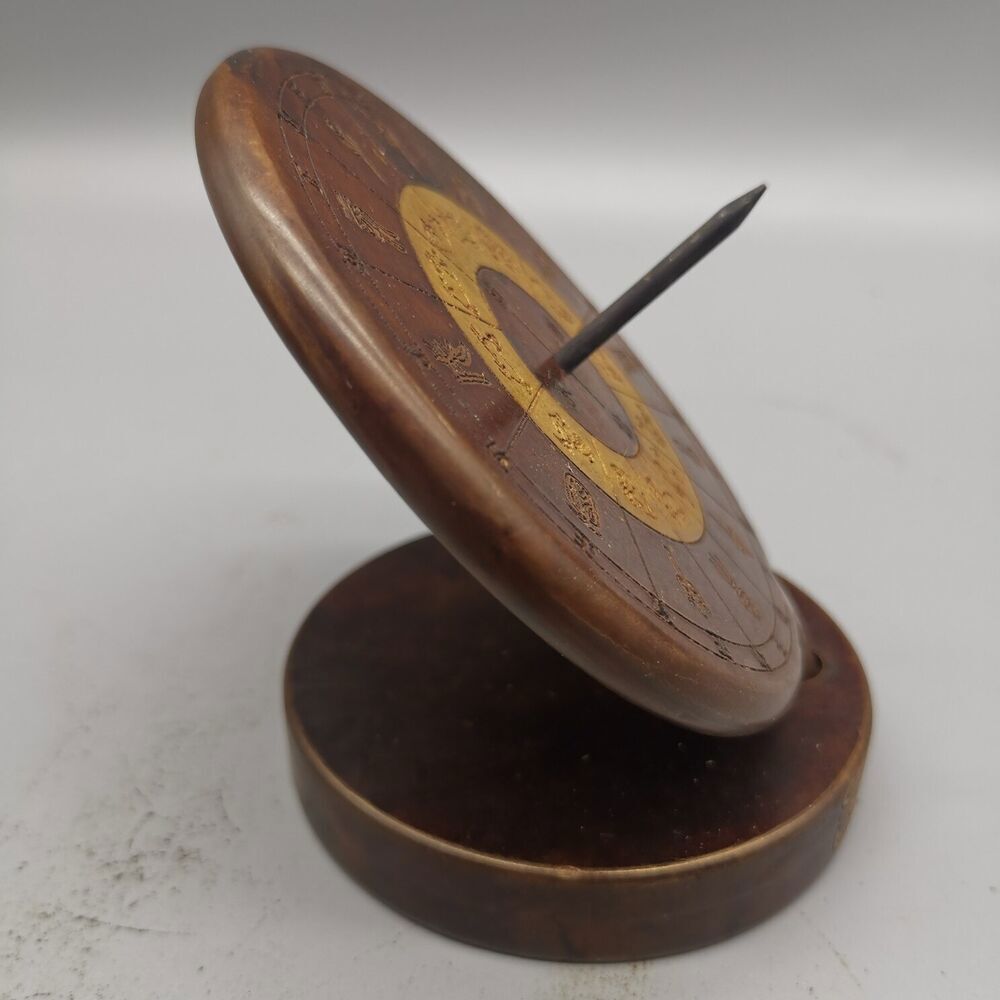 Pure Copper Sundial Compass Ornaments Red Bronze Ornaments of The Chinese Zodiac