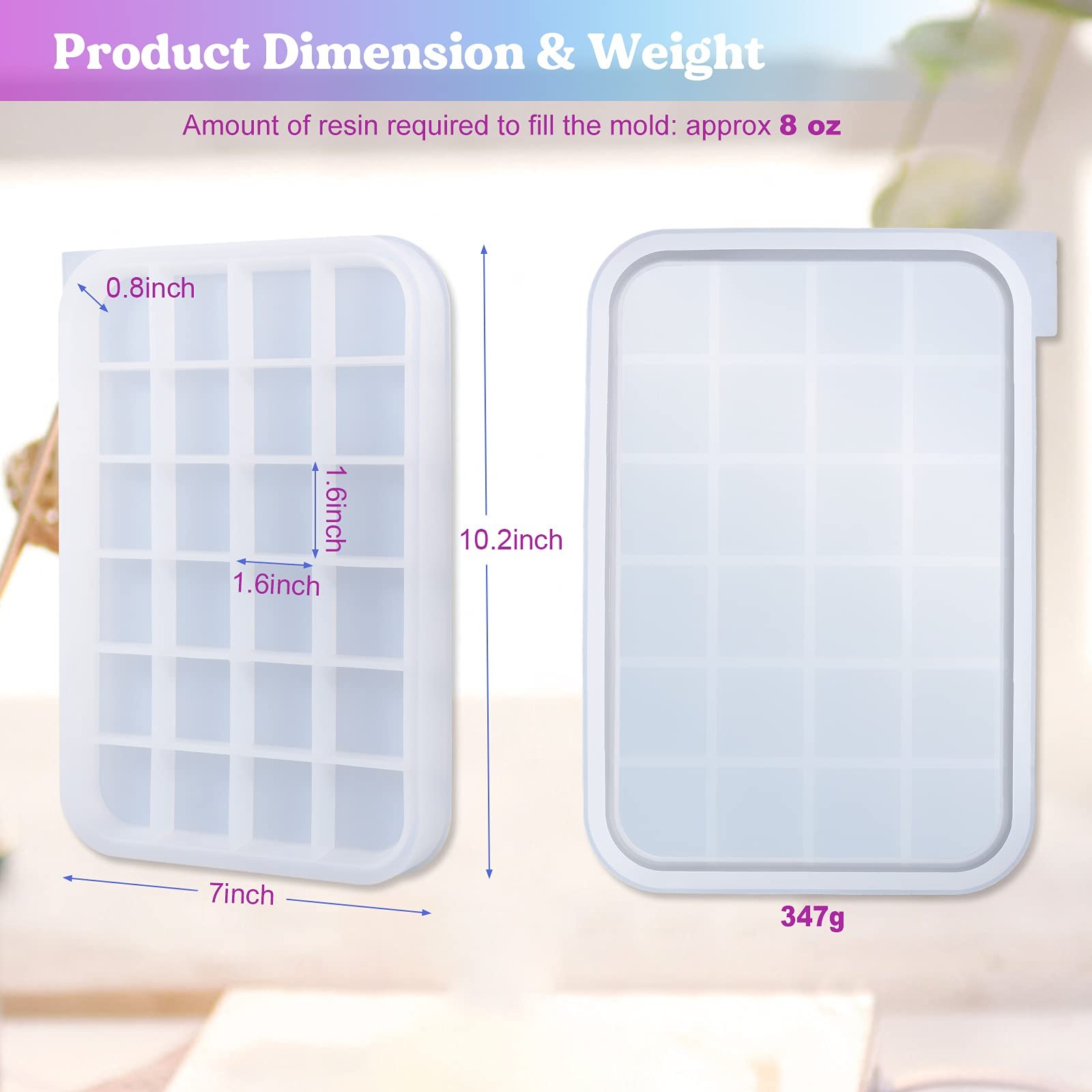 Resin Tray Mold,Rectangle Rolling Tray Molds for Resin,Sturdy Silicone Tray M…
