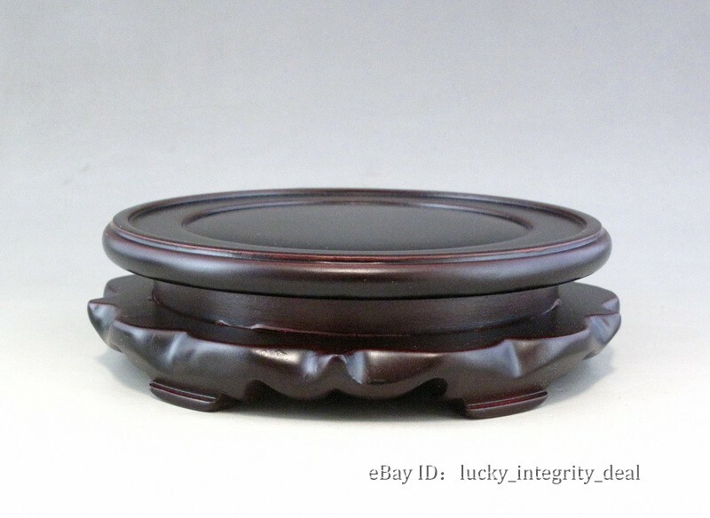 Solid Wood Carved Lotus Wooden Stand Base for Vase,Jar,bowl,statue,teapot