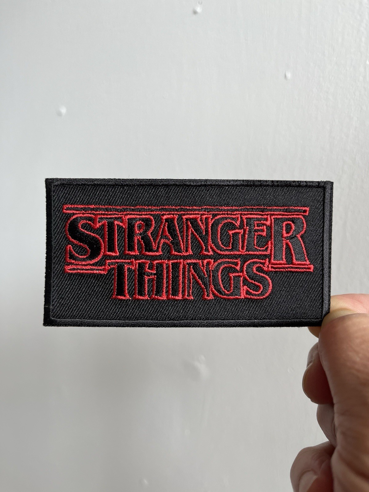Stranger Things Iron On Patch Black Red Embroidered Horror