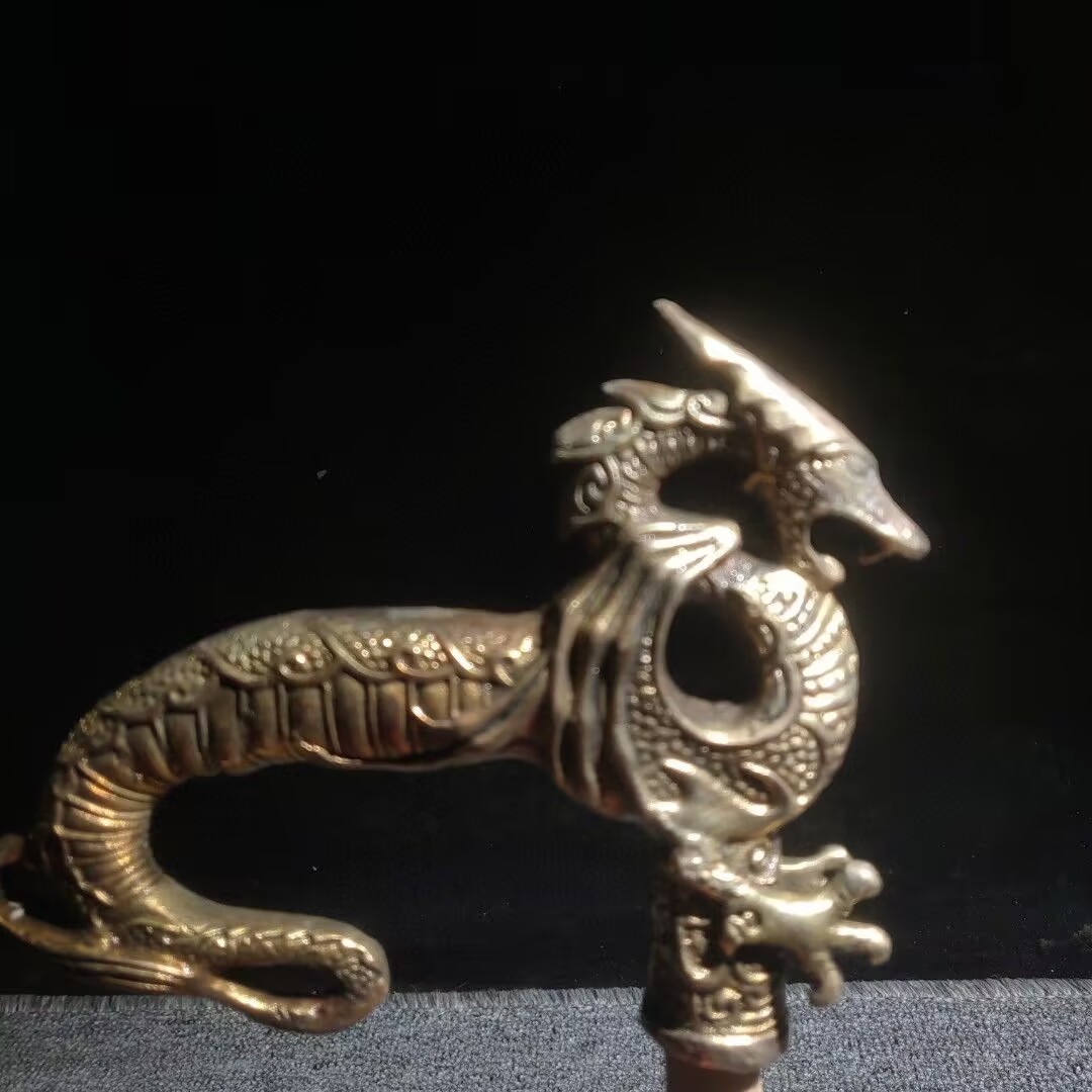Dragon Statue Walking Stick Cane Handle Top Head Topper Hand Grip Collect