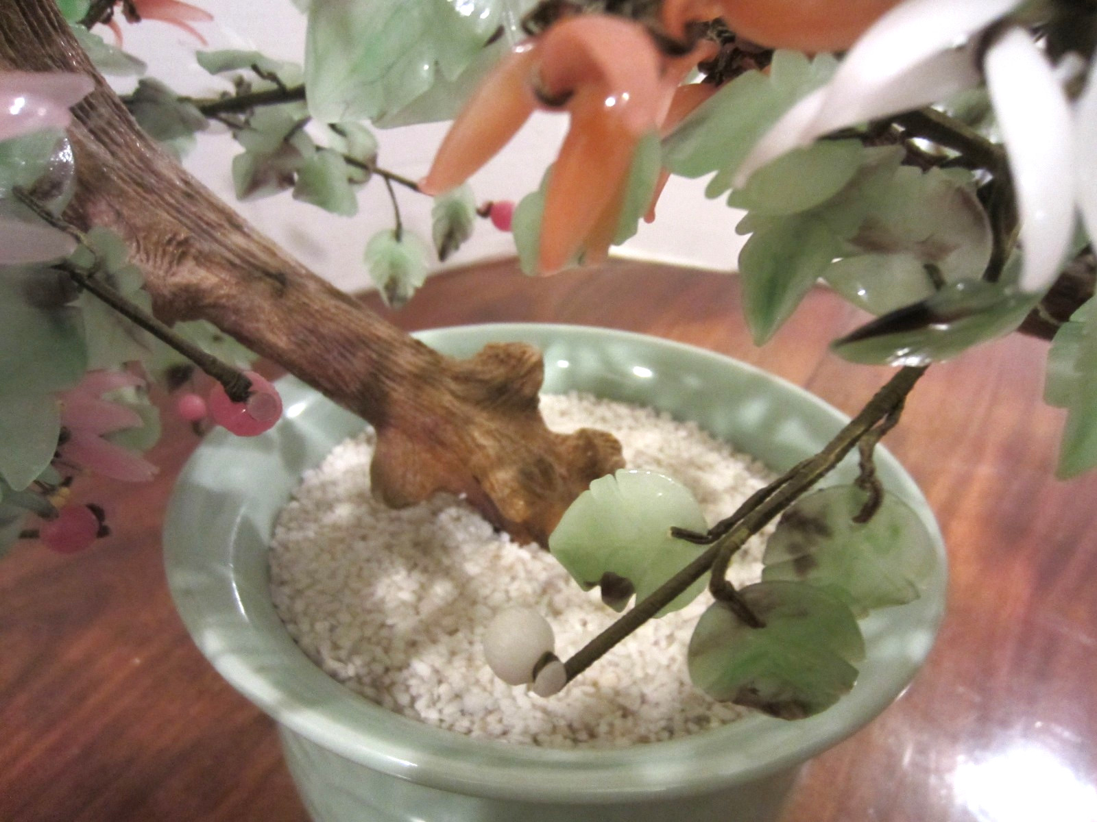 spectacular vintage multi-color flowering glass bonzai tree 31 ” long