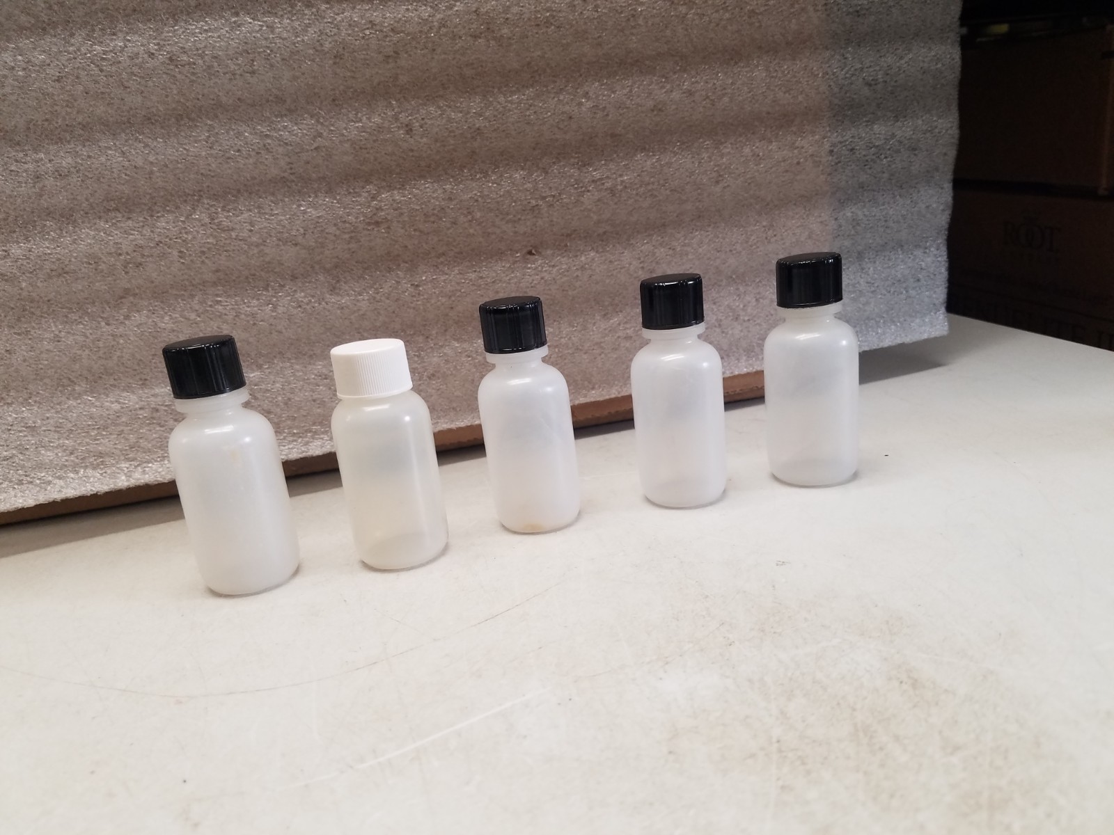 Lot of 5 – 1 oz Plastic Bottles (D)
