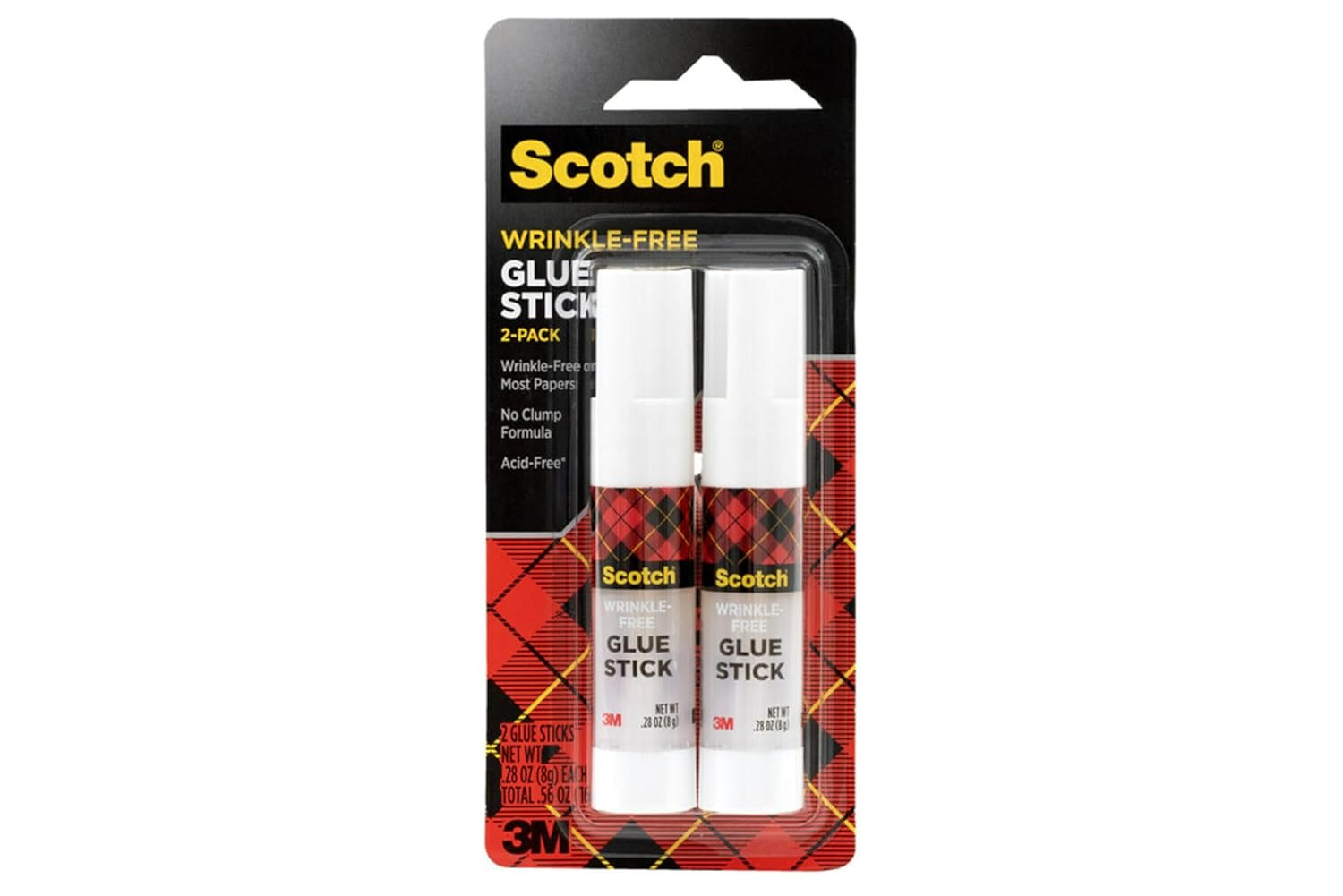 Wrinkle-Free Glue Sticks, 2 Pack, .27 Oz Each