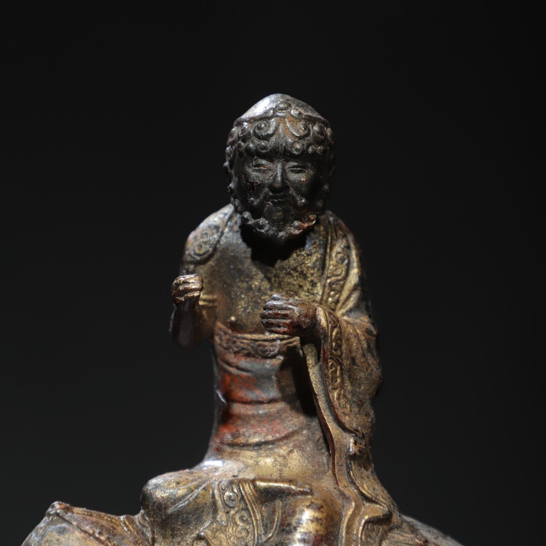 Bronze and gold [Arhat] Buddha statue