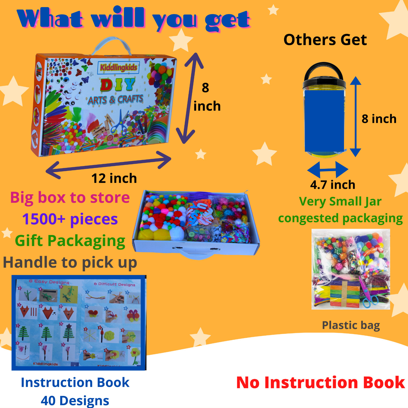 1500+ Arts and Crafts Supplies & Materials for Kids – Ultimate Bulk Craft Kit