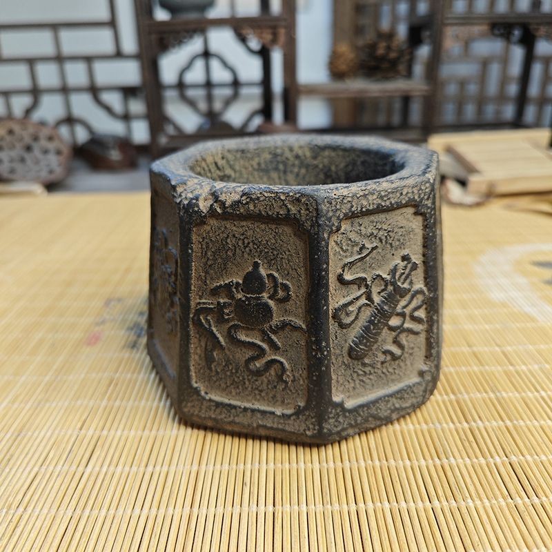 New Stone-like Ashtray Classic Chinese Art Storage Tea Canister