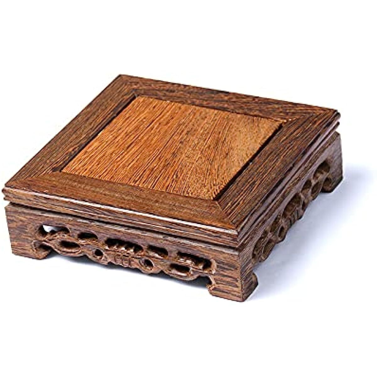 Wing Wood Square Base Antique Vintage Living Room Study Furniture Decorative