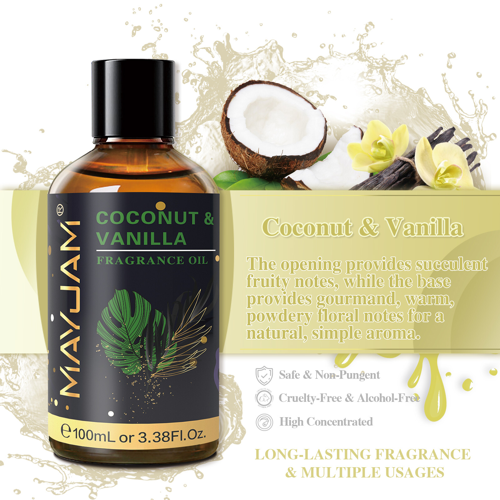 MAYJAM 100 mL Fragrance Oil For Candle Soap Incense Making Burners Scented Oils